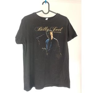 (V) BILLY JOEL IN CONCERT Shirt Women XL 2013/14 Graphic Tee SS Top Band Rock